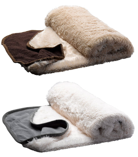 Gor Pets Nordic Soft Fleece & Faux Fur Pet Blanket (Various Colours & Sizes)