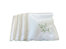 Load image into Gallery viewer, Table Napkins Embroidered Sprig Design 18" x 18" (4 Colours)