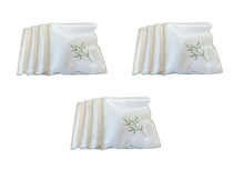 Load image into Gallery viewer, Table Napkins Embroidered Sprig Design 18" x 18" (4 Colours)