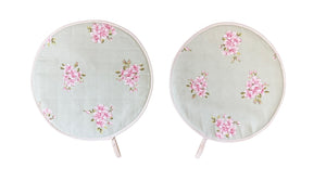 Pair of Aga Hob Covers with Cotton Base 13.5" (Various Designs)