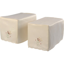 Load image into Gallery viewer, Square Arm Cap with Floral Embroidery &amp; Scallop Trim (Pink)