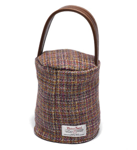 Harris Tweed 100% Pure New Wool Doorstop Cover with Leather Handle