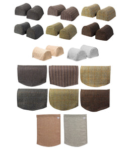 Harris Tweed Herringbone Arm Caps & Chair Backs Set (Various Colours)