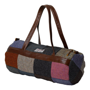 Harris Tweed 100% Pure New Wool Patchwork Bag with Leather Handle (3 Sizes)