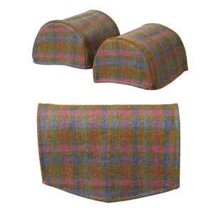 Harris Tweed Check Arm Caps & Chair Backs Set (Various Colours)