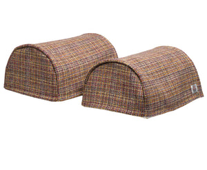 Harris Tweed Check Round Arm Caps or Chair Backs (Various Colours)