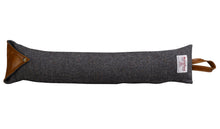 Load image into Gallery viewer, Harris Tweed Speckled Draught Excluder with Leather Detail