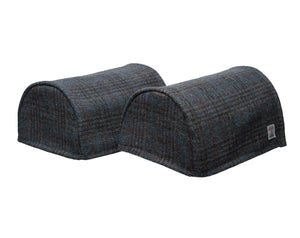 Harris Tweed Check Round Arm Caps or Chair Backs (Various Colours)