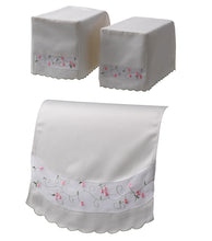 Load image into Gallery viewer, Isabelle Floral Square Arm Cap Pair &amp; Chair Back Set (Blue or Pink)