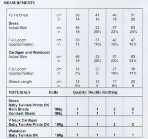 James Brett Double Knitting Pattern - Baby Dress,Cardigan & Waistcoat (JB882)