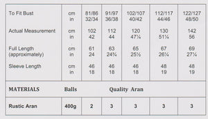 James Brett Aran Knitting Pattern Ladies Expert Knit Cable Detail Sweater (JB892)
