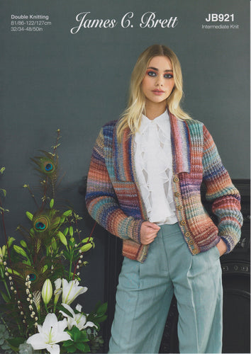 James Brett Knitting Pattern Double Knit Women’s Cardigan (JB921)