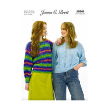 Load image into Gallery viewer, James Brett Knitting Pattern Double Knit Women’s Sweaters (JB901)
