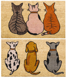 Kentwell Printed Animal Design Coir Mat 75cm x 45cm (Cats or Dogs)