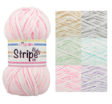 Load image into Gallery viewer, King Cole Baby Stripe DK Double Knit Yarn 100g Ball (6 Shades)