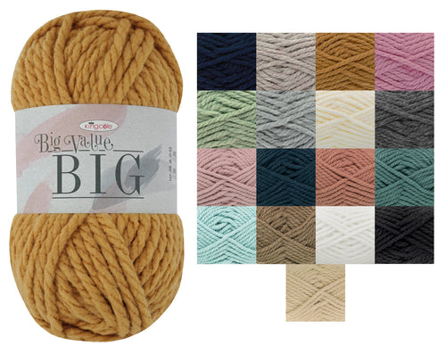 King Cole Big Value BIG Mega Chunky Knitting Wool 250g Ball (Various Shades)