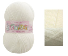 Load image into Gallery viewer, Big Value Baby 3 Ply 100g Knitting Yarn by King Cole (White or Cream)