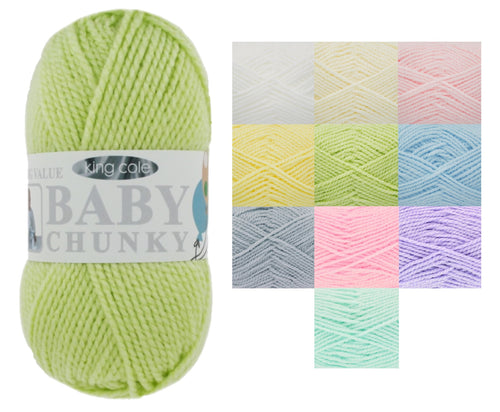 King Cole Big Value Baby Chunky Knitting Yarn 100g (10 Shades)