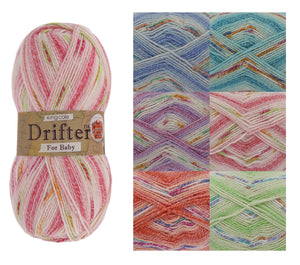 King Cole Drifter for Baby Double Knit Yarn 100g (Various Shades)