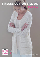 Load image into Gallery viewer, King Cole Finesse Cotton Silk DK Knitting Pattern Booklet &amp; Yarn Bundle