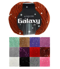 Load image into Gallery viewer, King Cole Galaxy DK Sequin Knitting Yarn 50g Ball (Various Shades)