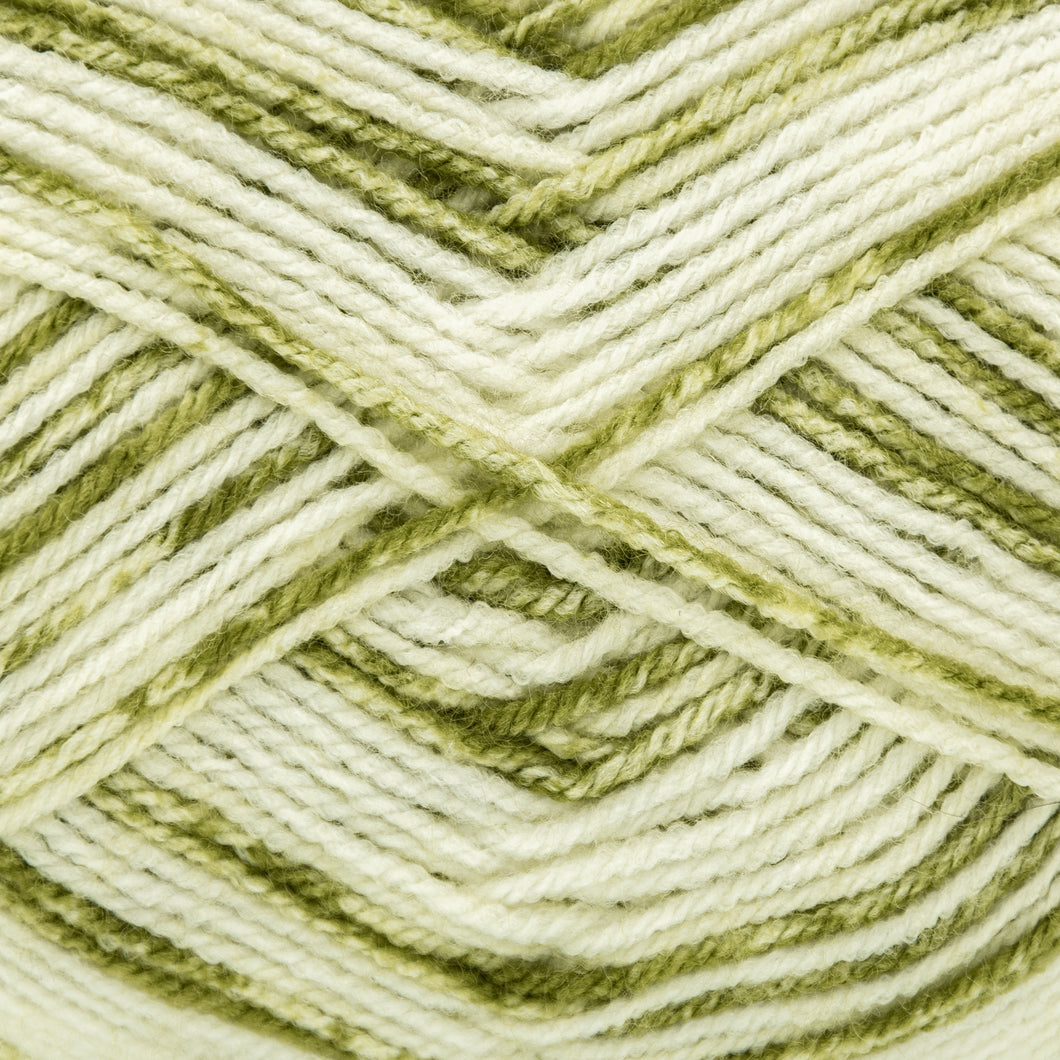 King Cole Stripe DK Double Knit Yarn Premium Acrylic Wool 100g Ball (Green Stripe - 4506)