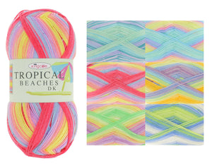 King Cole Tropical Beaches DK Knitting Yarn 200g (6 Shades)
