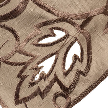 Load image into Gallery viewer, Lara Embroidered Leaf &amp; Cut Out Design Tablecloth (Taupe)