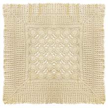 Load image into Gallery viewer, Lewis Crochet Tablecloth - 36&quot; Square (Natural or White)