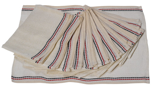 Pack of 6 or 12 Linen Dishcloths - Cream (15