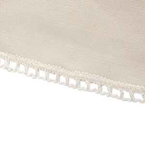 Linen Mix Arm Caps Chairback or Settee Back with Lace Trim