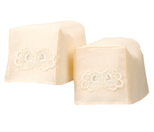 Load image into Gallery viewer, Lucinda Cream Lace Effect Square Arm Caps &amp; Chair Backs