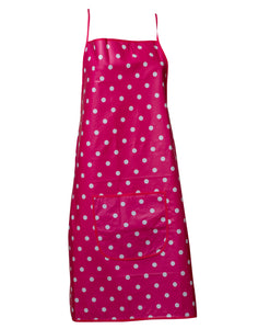 Polka Dot PVC Apron with Pocket 28" x 34" (3 Colours)