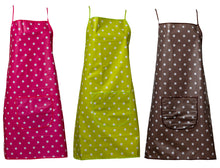 Load image into Gallery viewer, Polka Dot PVC Apron with Pocket 28&quot; x 34&quot; (3 Colours)