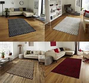 Matrix Diamond Design Rug (Various Colours and Sizes)