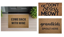 Load image into Gallery viewer, Kentwell Natural Coir Message Mat 70cm x 40cm (3 Designs)