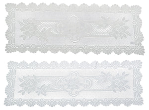Monica Lace Traditional Rose Pattern Table Runner (Cream or White)