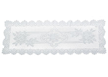 Load image into Gallery viewer, Monica Lace Traditional Rose Pattern Table Runner (Cream or White)