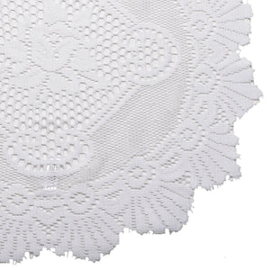 Pair of Floral Monica Lace Large Doilies (20" Round)