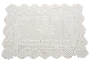 Monica Lace Pack of 2 Traycloths - 16" x 24 (Cream or White)
