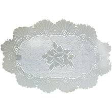 Load image into Gallery viewer, Cream Monica Lace Runner/Tray Cloth - 12 x 18 Oval