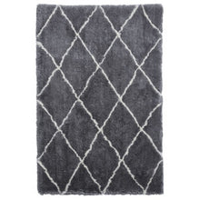 Load image into Gallery viewer, Morocco Diamond Design Shaggy Pile Rug Super Soft Hand Tufted Microfibre Acrylic Mat (4 Colours)