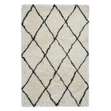 Load image into Gallery viewer, Morocco Diamond Design Shaggy Pile Rug Super Soft Hand Tufted Microfibre Acrylic Mat (4 Colours)