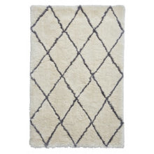 Load image into Gallery viewer, Morocco Diamond Design Shaggy Pile Rug Super Soft Hand Tufted Microfibre Acrylic Mat (4 Colours)