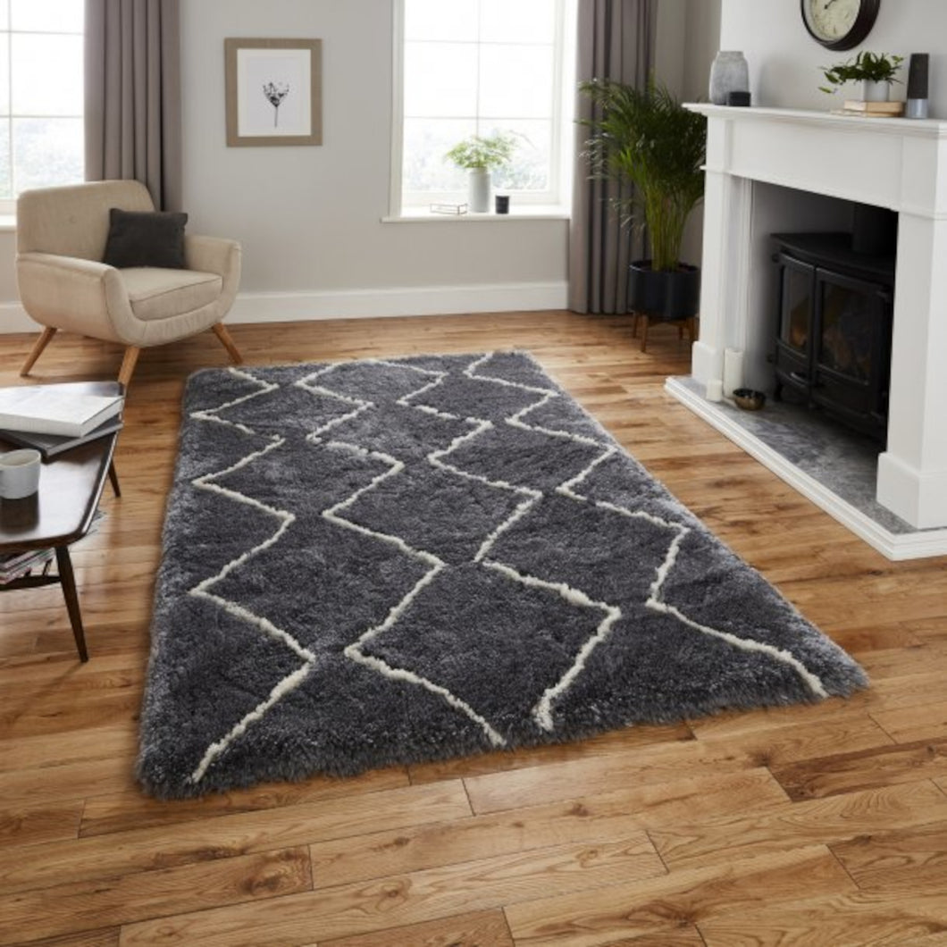 Morocco Zig Zag Design Shaggy Rug (2 Colours)