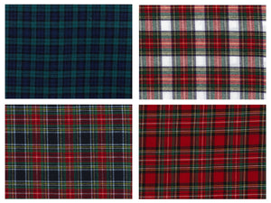 Pack of 4 Made To Order Tartan Cotton Napkins 18 x 18 (Various Colours)