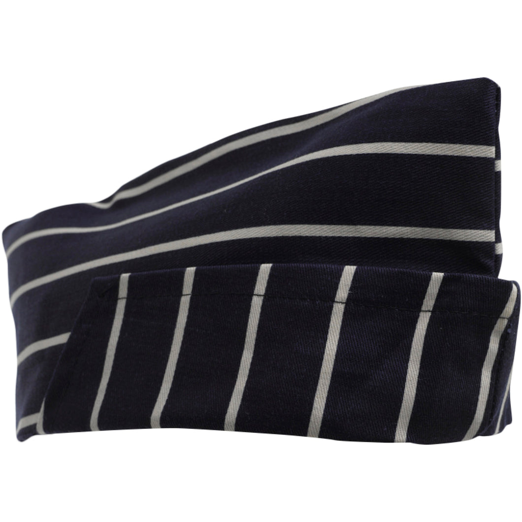 Navy & White Striped Cotton Chefs Hats
