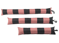 Navy & Pink Stripe Cotton Door Draught Excluder (3 Sizes)