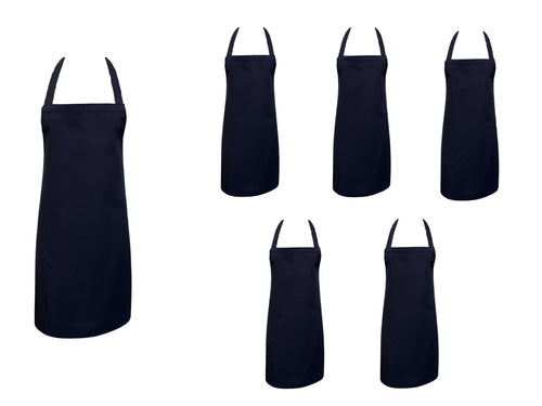 Navy Cotton Bib Apron 24