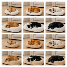 Load image into Gallery viewer, Gor Pets Suede &amp; Faux Fur Nordic Oval Cushion (Brown or Grey)